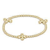 Signature Cross Gold Pattern Charm Classic Gold 2.5mm Bt