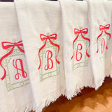 Christmas Pagoda Monogram Towel