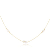15" Choker Simplicity Chain Gold Pearl 4mm