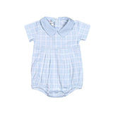 Casey Blue Plaids Pima Collar Bubble