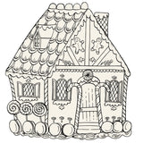 Die Cut Gingerbread House Coloring Placemat