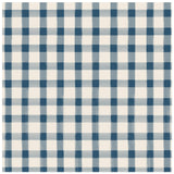 Navy Painted Check Beverage Napkins