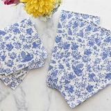 Blue Regal Peacock Beverage Napkin