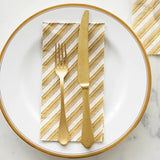 Gold Peppermint Stripe Guest Napkin