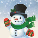 Snowman Beverage Napkin