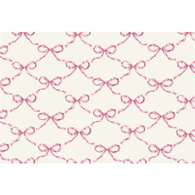 Pink Bow Lattice Placemat