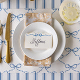 Heirloom Blue Bow Place Card