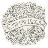 Die-cut Happy Fall Coloring Placemat - 12 sheets