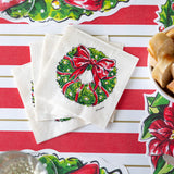 Holiday Wreath Beverage Napkin