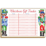 Christmas Gift Tracker Blue and Green Nutcrackers Luxe Large Notepad