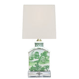Green Chinoiserie Mini Jar Lamp