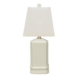 White Mini Square Table Lamp