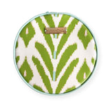Petite Frond Green Round Jewelry Case