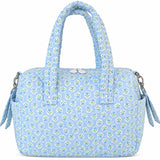 Petite Fleur Blue Quilted Stroller Bag