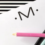 Large Black Initial Notepad