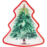 Merry & Bright Tree Die Cut Salad Plate