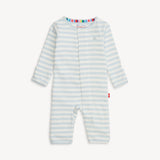 Blue Stripe Organic Cotton Coverall