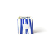 Indigo Skinny Stripe Medium Mini Nesting Cube