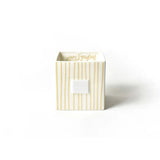 Happy Everything Neutral Skinny Stripe Mini Nesting Cube Med