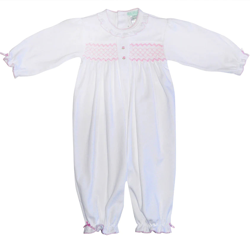 White and Pink Smocked Converter