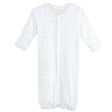 Blue Dots Printed Pima Conv. Gown