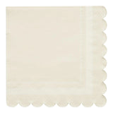 Scalloped Edge Cream Bev Napkin