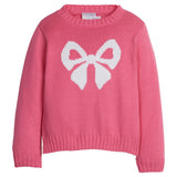 Hot Pink Bow Intarsia Sweater