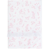 Pink Bunny Toile Blanket