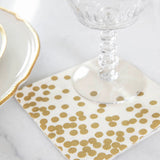 Gold Confetti Beverage Napkin