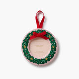 Christmas Wreath Embroidered Frame Ornament