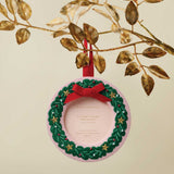 Christmas Wreath Embroidered Frame Ornament