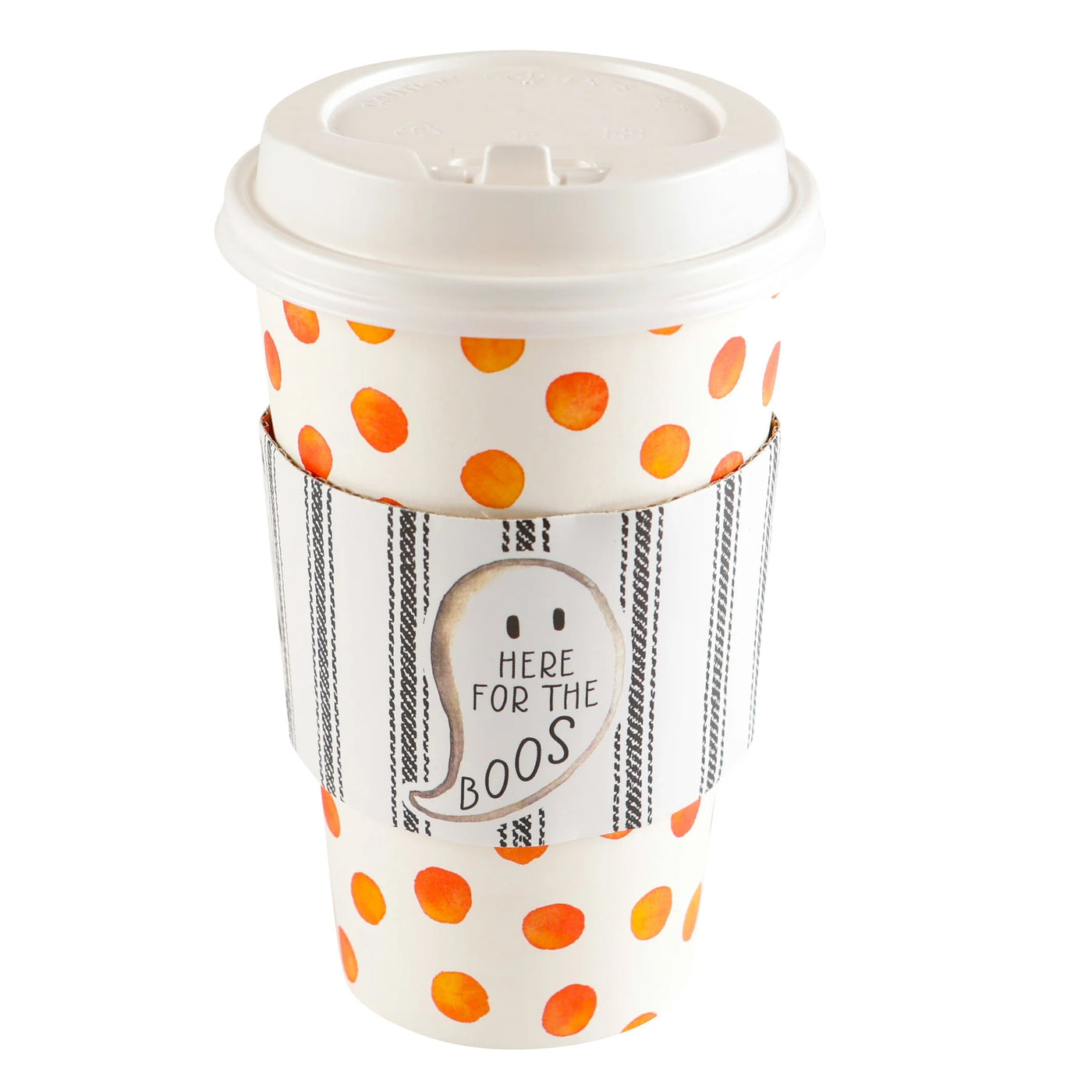 Orange Polka Dot Ghost Cup
