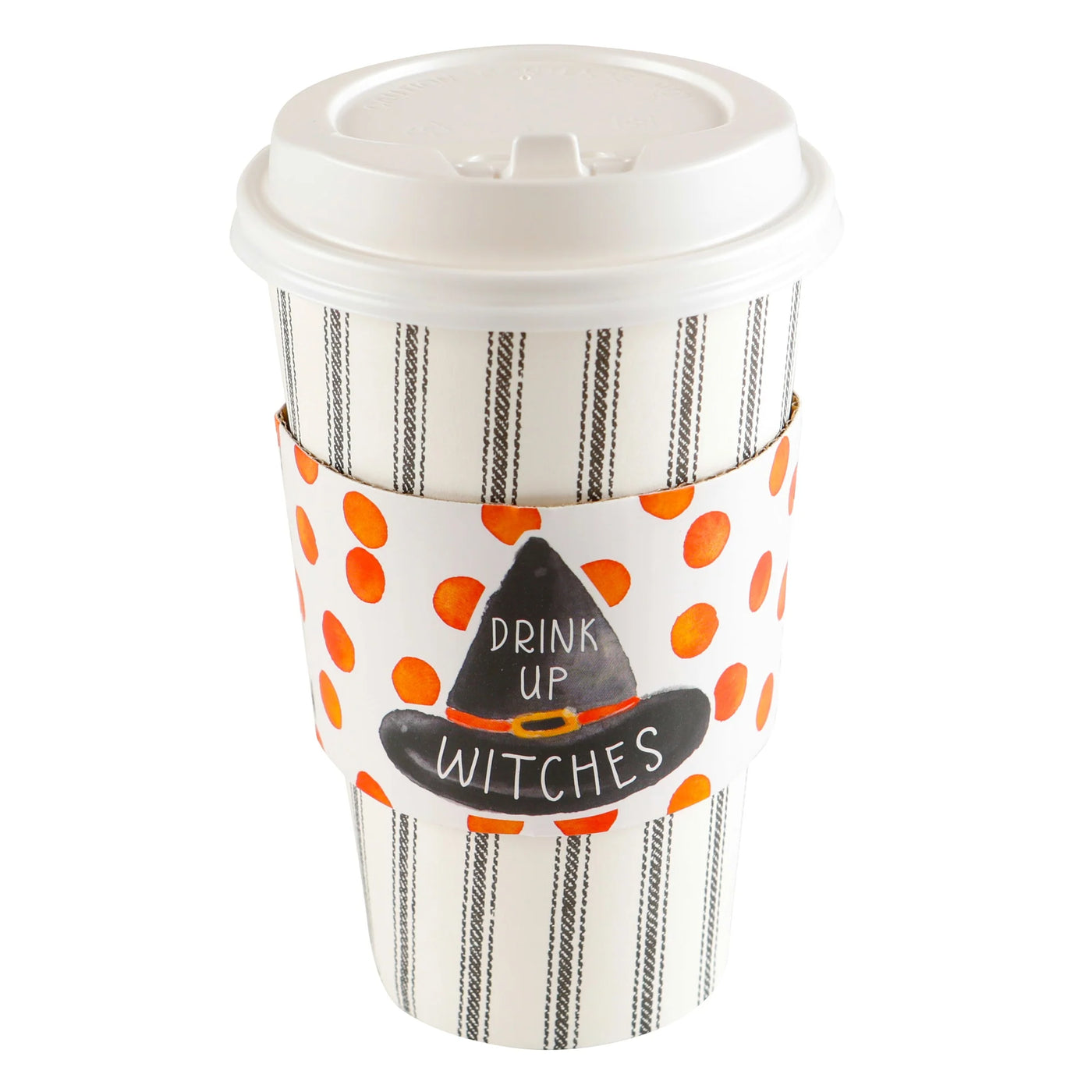Orange Which Hat with Black Ticking Cup