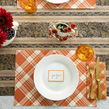 Orange Plaid Placemat