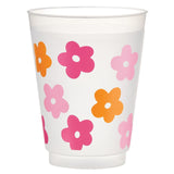 Flowers Multi Frosted Cups