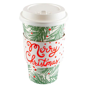 Pine Bough with Merry Christmas Cup