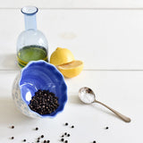 Iris Blue Pip Ruffle Appetizer Bowl