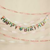 Garden Party Happy Birthday Banner