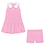 cotton candy pink solid dress