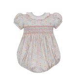 Pumpkin Print Orange Multicolor Floral Short Bubble