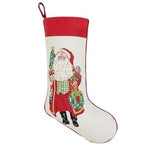 Spirits Bright Embroidered Needlepoint Stocking