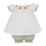 Pumpkin Green Check Bloomer Set