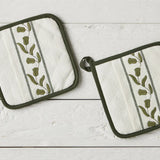 Spruce Green Tulip Pot Holder