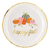 Happy Fall Foil Round Plate