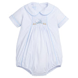 Blue Bunny Smocked Bubble