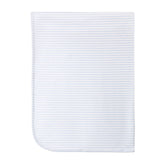 light blue stripes printed receiving blanket