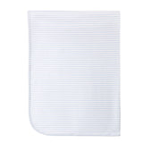 Light Blue Stripes Printed Pima Receiving Blanket