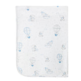 dreamy air balloons blueprinted receiving blanket