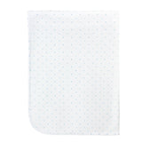 blue dots printed receiving blanket