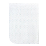 Blue Dots Printed Pima Receiving Blanket